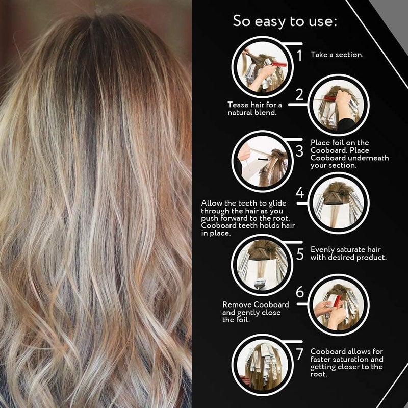 Cooboard Authentic Balayage Board with Teeth | Original Highlighting Paddle from The Maker of Hair Highlighting Kit | Easy to Clean, Sturdy, Lightweight ( Pink XXL) - Image 3
